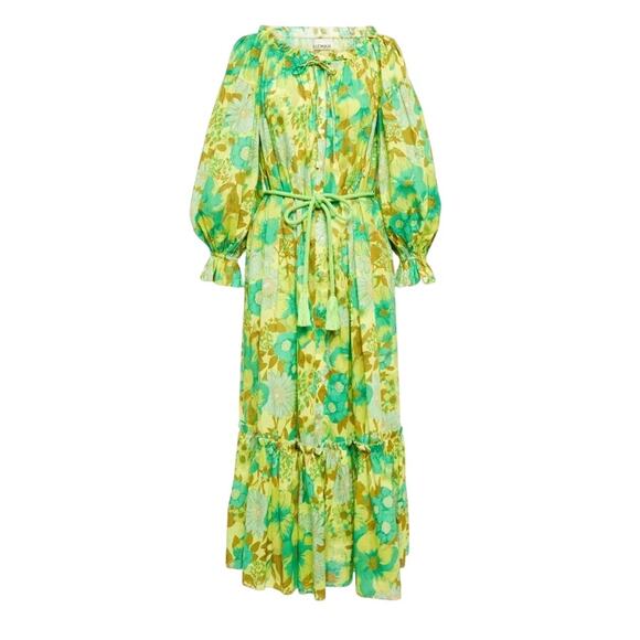 alemais green floral dress Alemais Phyllis Twist Dress Size 6,8,12 – lonedresshire main image 0
